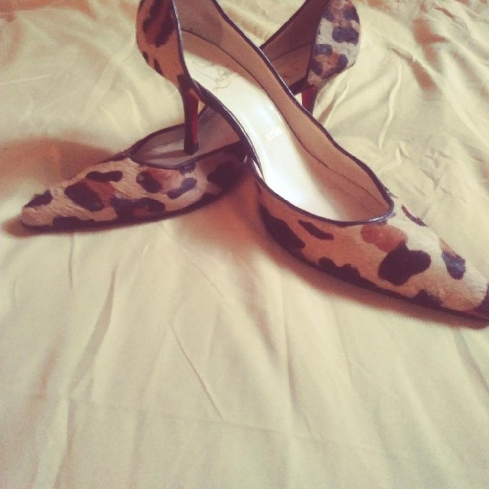 CHRISTIAN LOUBOUTIN LEOPARD HEELS